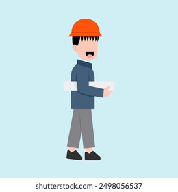 Character Of Little Boy Worker
