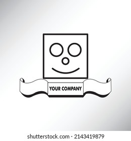 Character logo, cartoon vector logo.