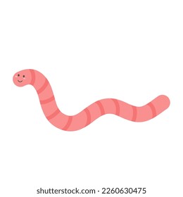 
character of a long pink worm