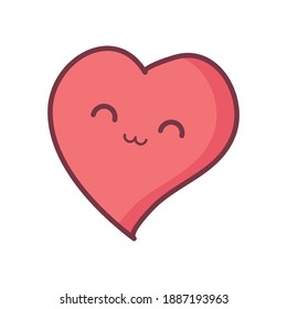 character in love with hearts. Cute hand drawn art illustration in cartoon, doodle style.