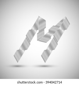 Character made of steel, vector