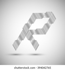 Character made of steel, vector
