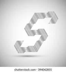 Character made of steel, vector