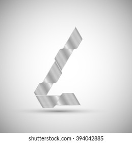 Character made of steel, vector