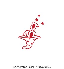 Character Magic Logo
With Card Tarots and Card Game use hat wizard