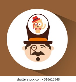 character male hipster cat fashion hipster vector illustration eps 10