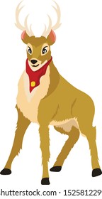 the character of a male sambar deer typical of the Indonesian island of Java