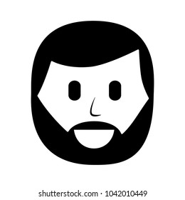 character man beard face laughing expression