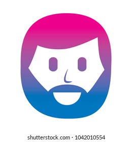 character man beard face laughing expression
