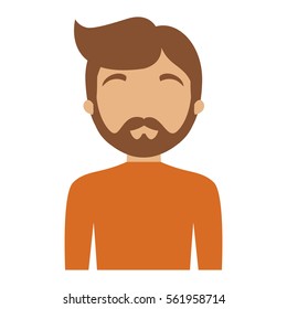character man bearded hairstyle vector illustration eps 10