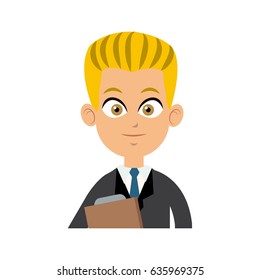 character man business with suit and tie image