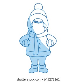 character man carols singer at a winter clothes