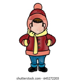 character man carols singer at a winter clothes