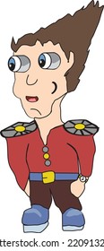 Character man drawing illustration vector.