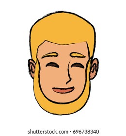character man face cartoon smiling