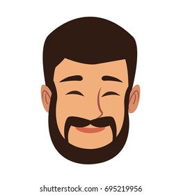 character man face happy smile cartoon