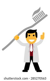 Character - Man Holding A Toothbrush
