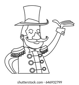 character man host circus show image