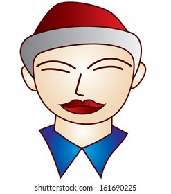 character man kiss face