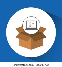 character man with laptop graphics design vector illustration eps 10