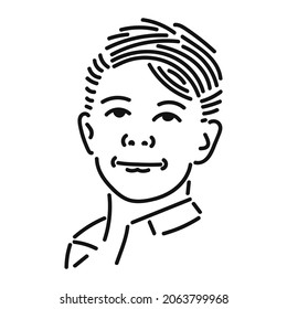 character of a man line art