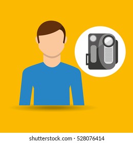 character man movie concept vector illustration eps 10