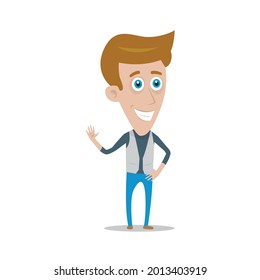character man online design cartoon, internet global concept 