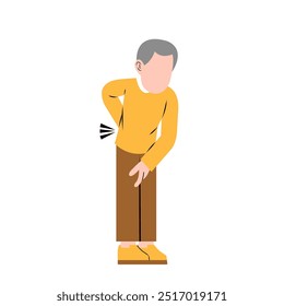 Character Of Man With Osteoporosis