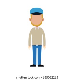 character man standing, casual clothes image