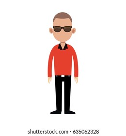 character man standing, casual clothes image