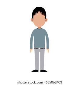 character man standing, casual clothes image