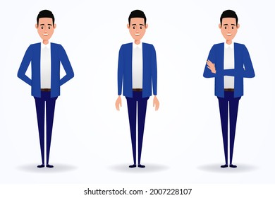 A character of a man in stylish clothes as businessman -  Illustration