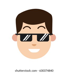 character man sunglasses smiling image