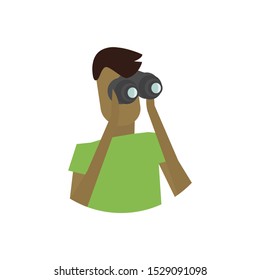 character man vector icon isolated on a white background