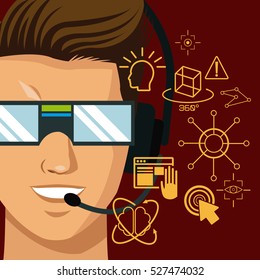 character man vr reality glasses gadgte fiction