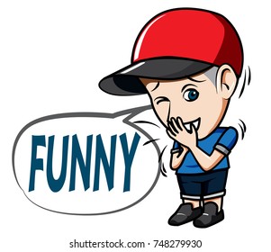 The character Man wearing hat with Caption Funny
