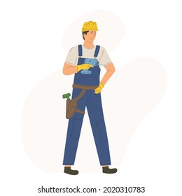 Construcción de empleado de trabajador de caracteres