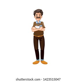 character man worker vector ilustration