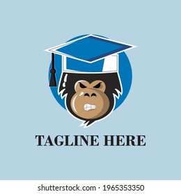 Character mascot logo design with an angry face with dignity, assertiveness and courage suitable for companies in the fields of education, research, can be used for animal research