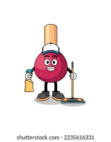 Character mascot of matches as a cleaning services , character design