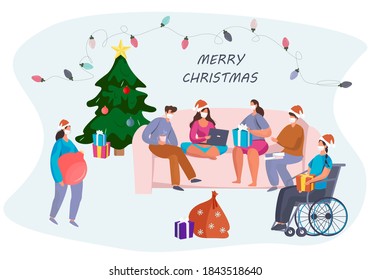 Cute New Year Christmas Vector Illustrations Stock Vector (Royalty Free ...