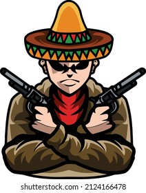 mexicanische Führungsgewehr mit zwei Händen