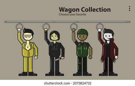 character modern cartoon flat icon uniform collection illustration group set background wallpaper cute man woman people answer doctor human icon set material occupation banner job worker female
