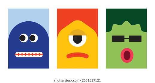 Character monster cute unique design abstract