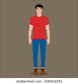 Character For Motion Design After Effects Person Standing Animation Young Man 