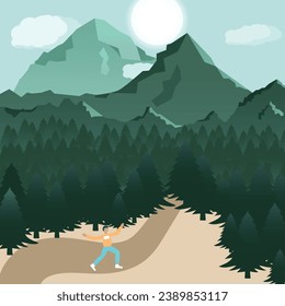 character and mountains
computer wallpaper
