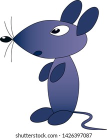 Сartoon character mouse, consisting of identical figures.