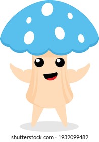 Mushroom Strong personaje en diseño plano