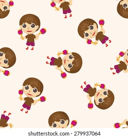 character musician , cartoon seamless pattern background