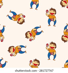 character musician , cartoon seamless pattern background